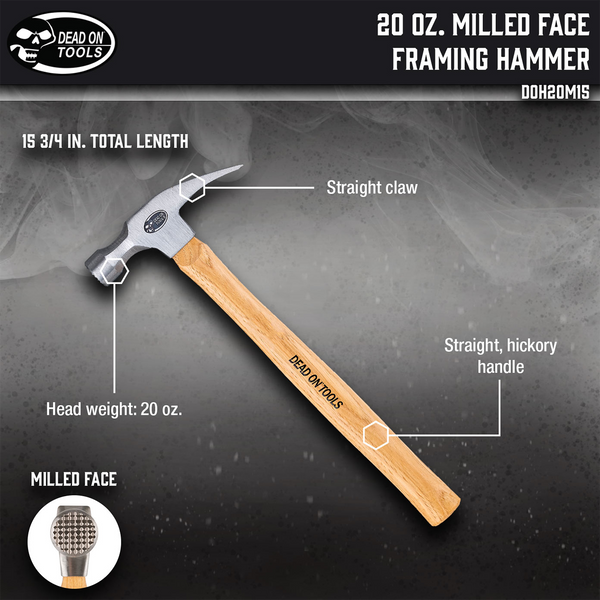20 oz. Milled Face Framing Hammer
