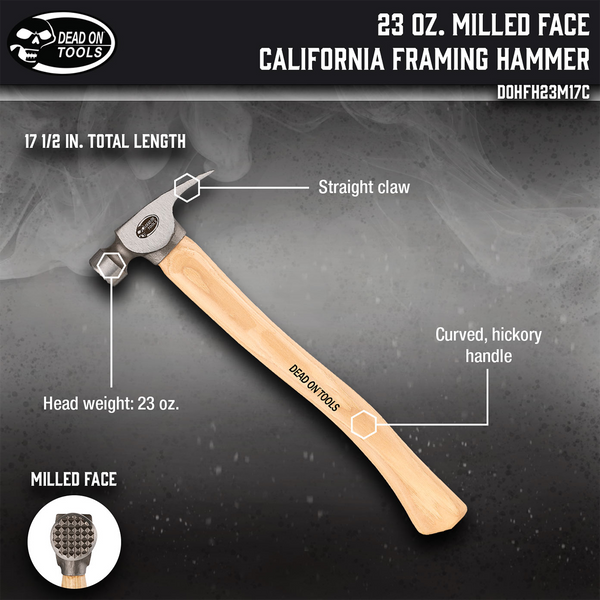 23 oz. Milled Face California Framing Hammer