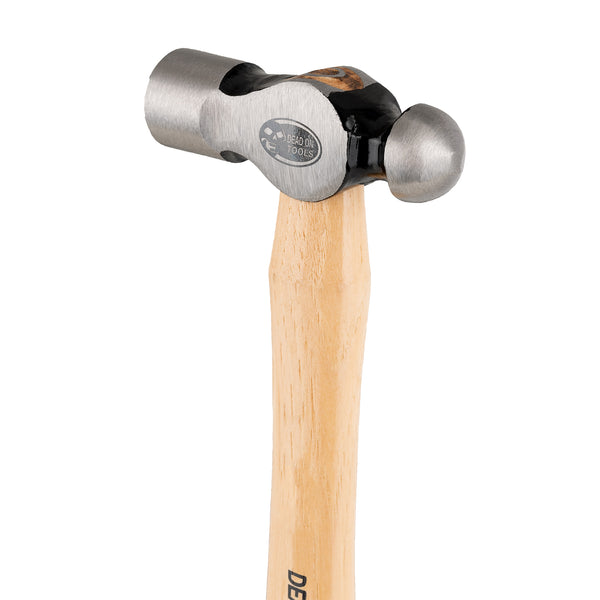 Ball peen hammer, steel and wood, 16mm flat head / 16mm ball head, 10-1/2  inches long, 4 ounces. Sold individually. - Fire Mountain Gems and Beads