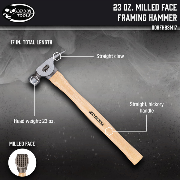 23 oz. Milled Face Framing Hammer