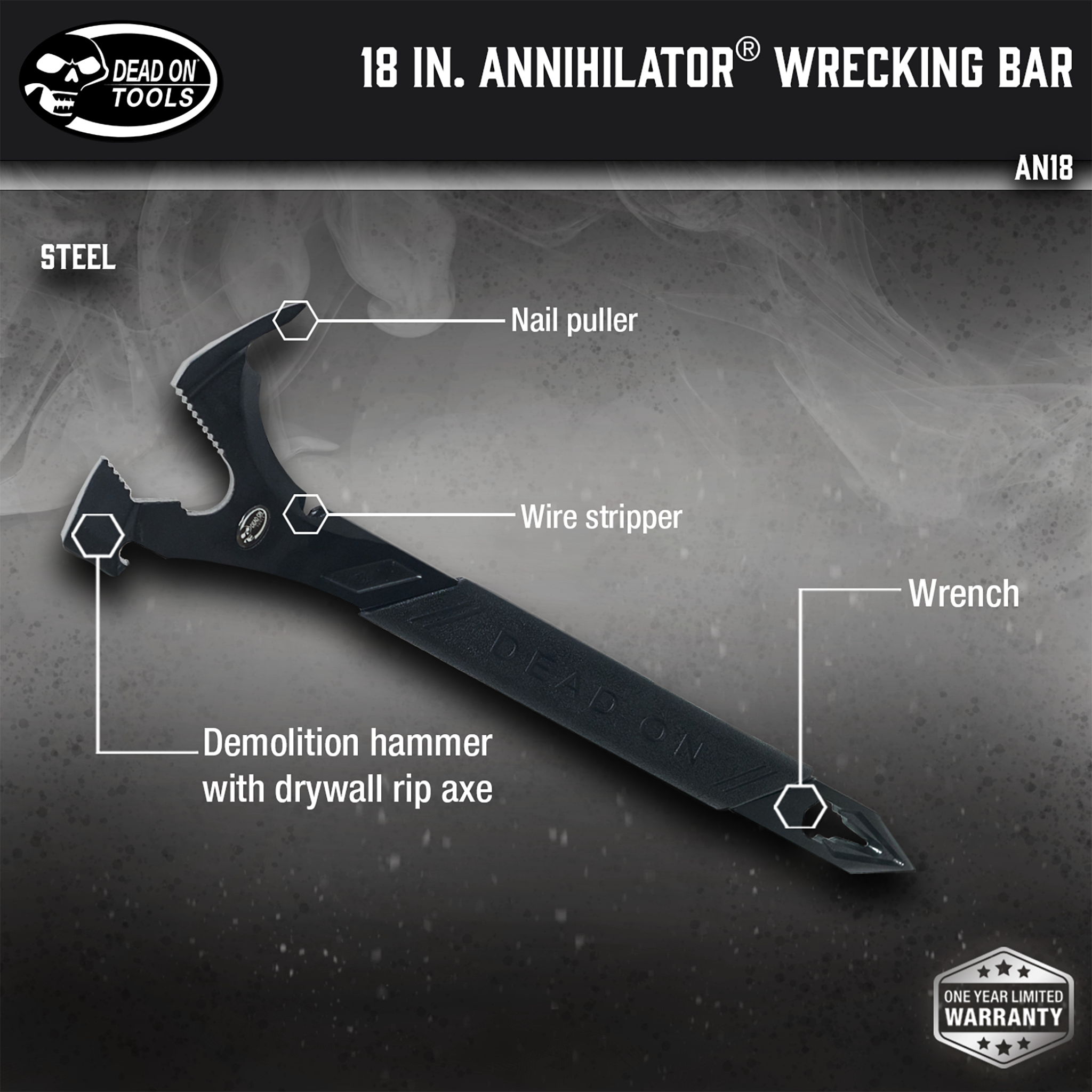 18 in. Annihilator Wrecking Bar