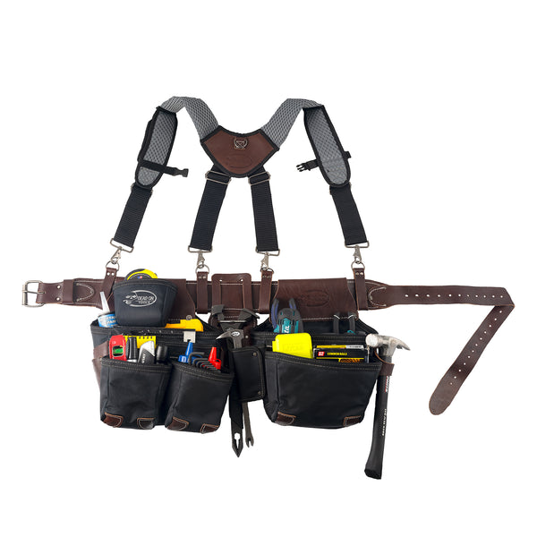Leather Hybrid Tool Belt with Suspenders